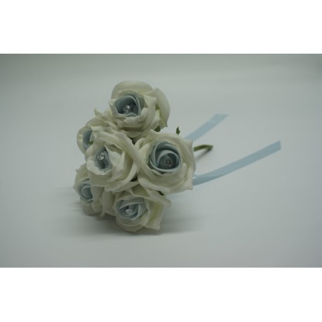 Ivory Wedding Posy with a Coloured Centre - Available in 3 different Centre Colours